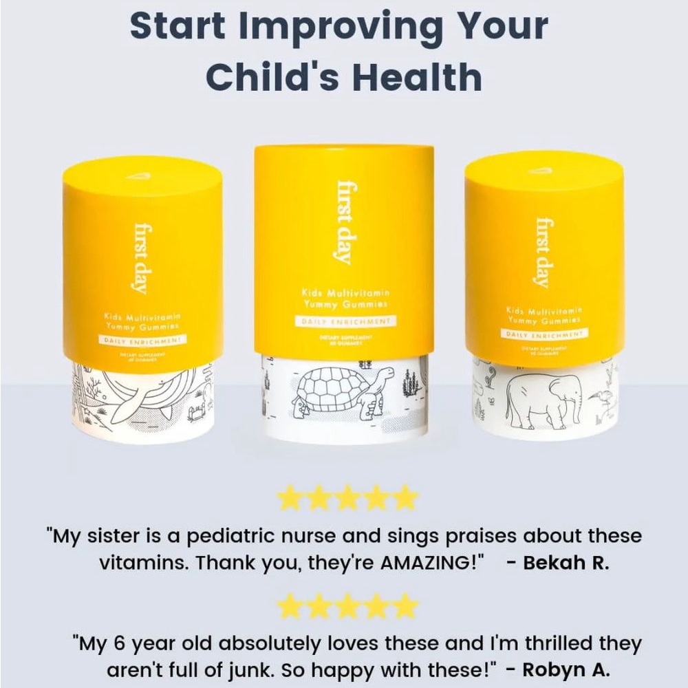 60ct Bottle (1 month supply) First Day Vitamins